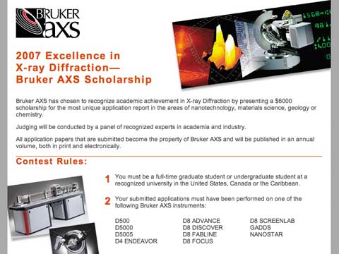 Bruker-axs 2007 Scholorship page