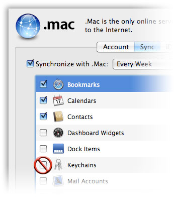 dot mac sync preferences