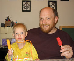 Paul - with Miah, eating popcicles